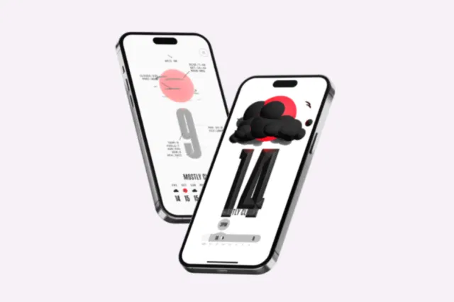 Screenshot der Wetter-App von Andy Allen